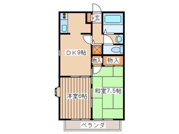 メゾンオバタＤの物件間取画像